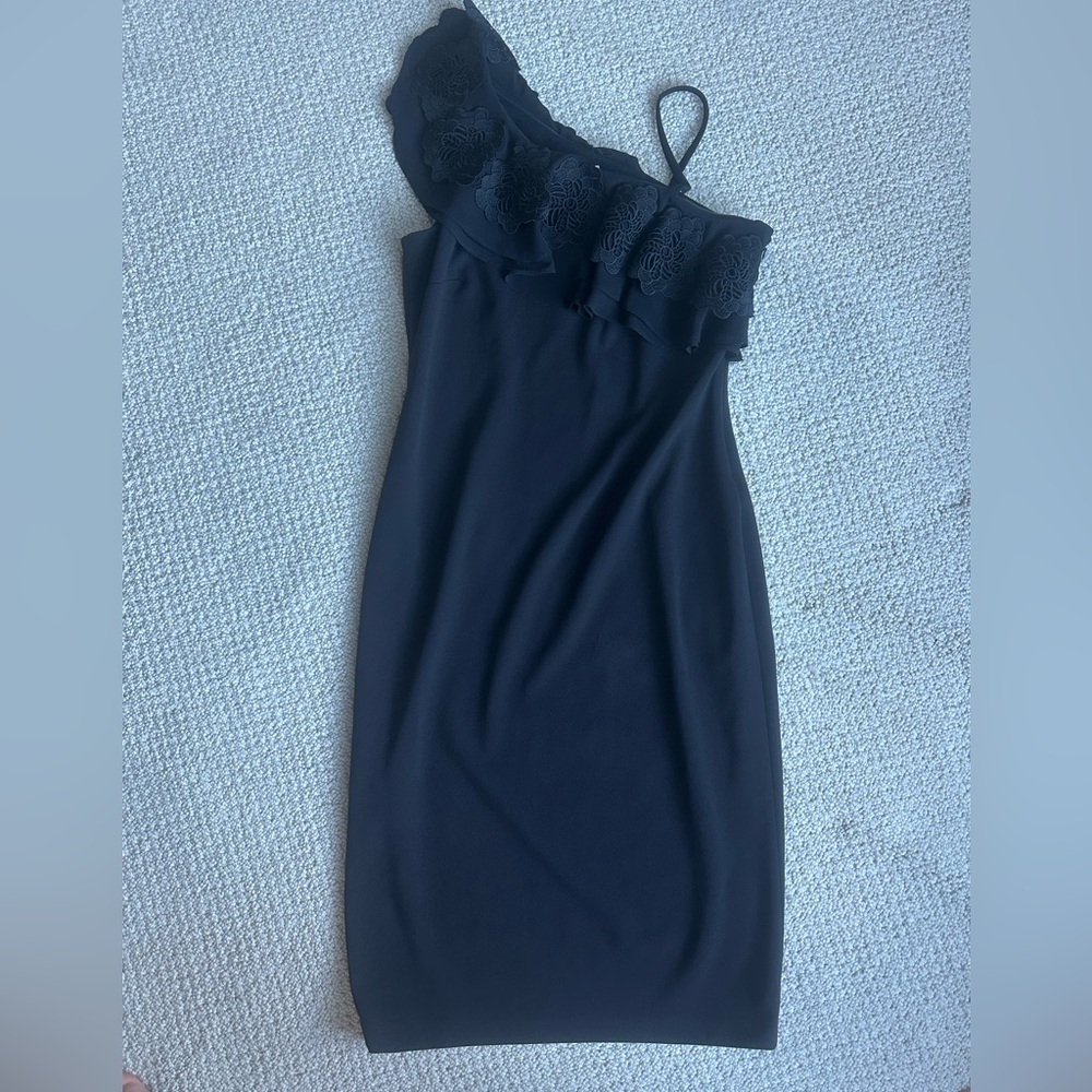 Calvin Klein Black One-Shoulder Dress